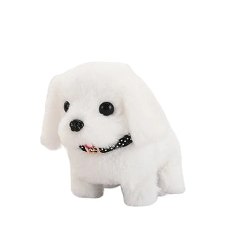 Realistic Plush Simulation Smart Dog Called Walking Plush Toy Electric Plush Robot Dog Toddler Toy Christmas Gift